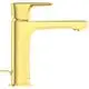 Armatur in mattgoldenem Finish von Ideal Standard, ausgestattet mit einem Hebel und einem Auslauf, der in einen modernen Stil integriert ist.